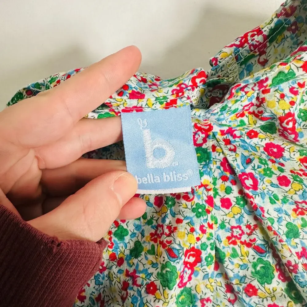Vintage Bella Bliss Floral Button Down Scoop Back Dress Sz 3 mo